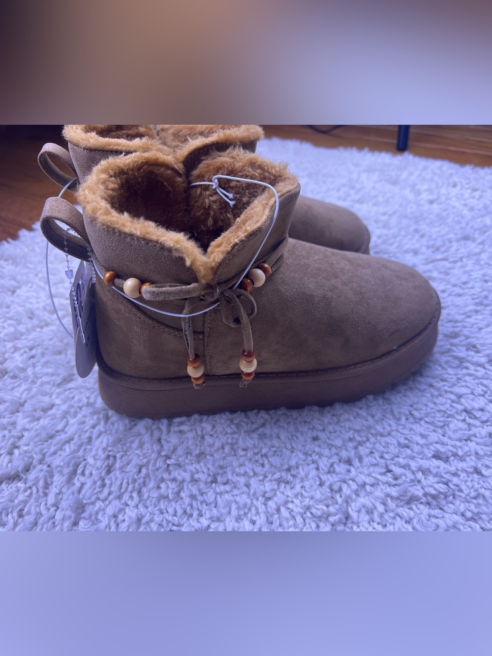 GIRLS JELLY POP SUEDE LIKE FUR BOOTS SIZE 4M NWT